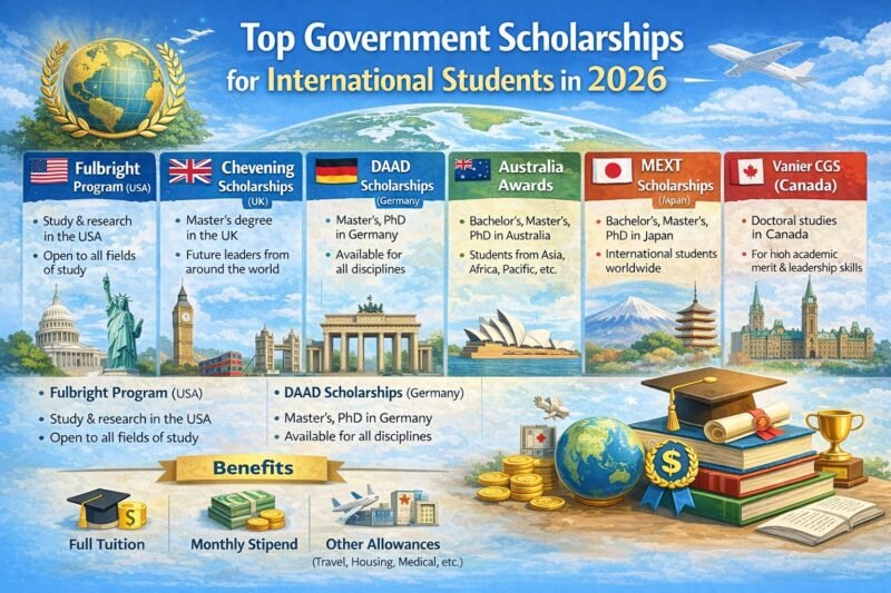 Top Government Scholarships for International Students in 2026